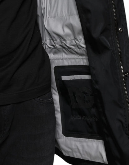 Dolce & Gabbana Black Nylon Winter Men Parka Coat Jacket by Dolce & Gabbana