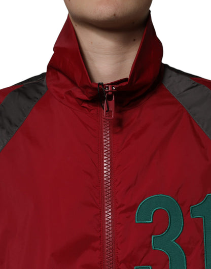 Dolce & Gabbana Multicolor Nylon Full Zip Windbreaker Jacket by Dolce & Gabbana