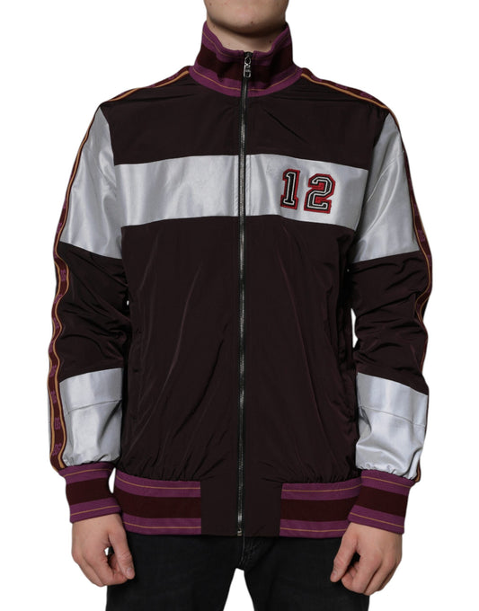 Dolce & Gabbana Multicolor Full Zip Jersey Men Bomber Jacket by Dolce & Gabbana