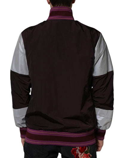 Dolce & Gabbana Multicolor Full Zip Jersey Men Bomber Jacket by Dolce & Gabbana