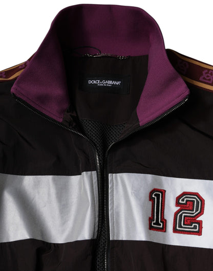 Dolce & Gabbana Multicolor Full Zip Jersey Men Bomber Jacket by Dolce & Gabbana