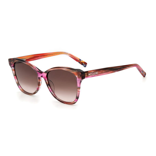 Lunettes de soleil Missoni multicolores en cuir de veau
