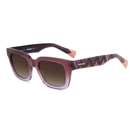 Lunettes de soleil Missoni en cuir de veau violet