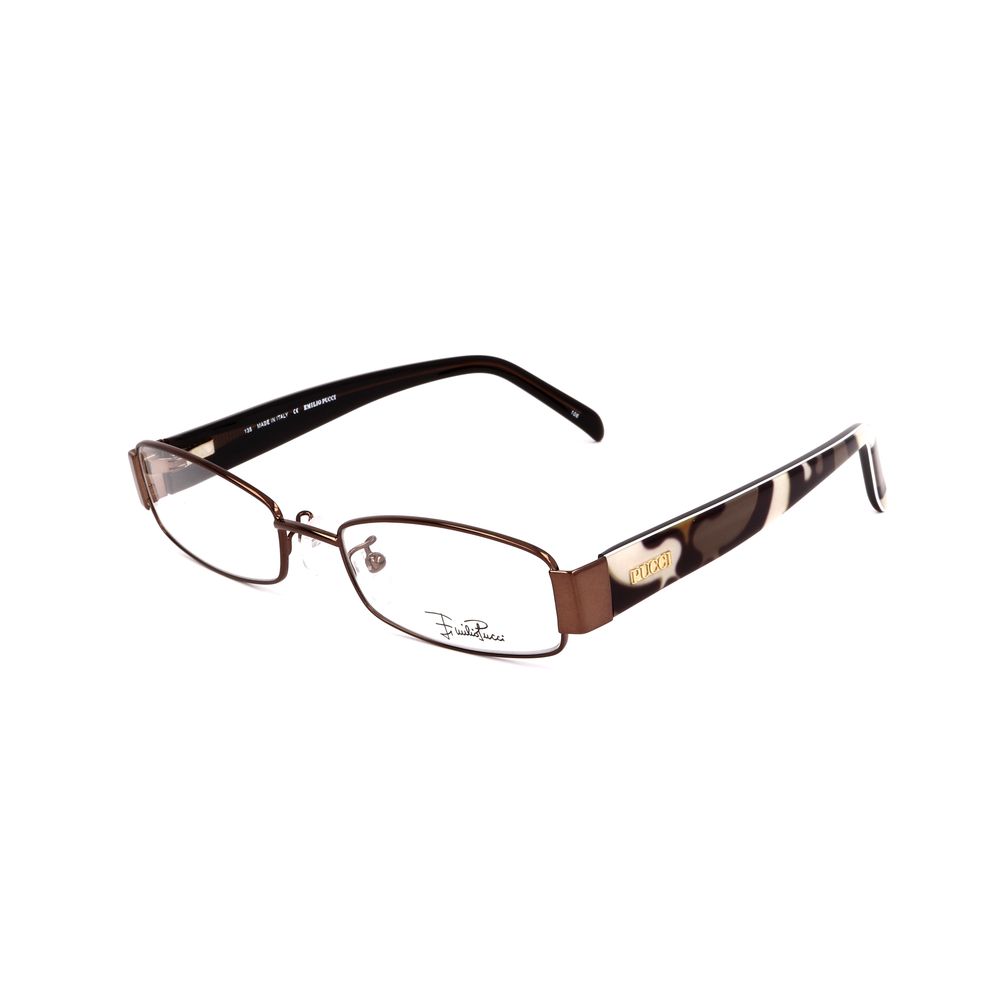 Emilio Pucci Brown Metal Frames by Emilio Pucci