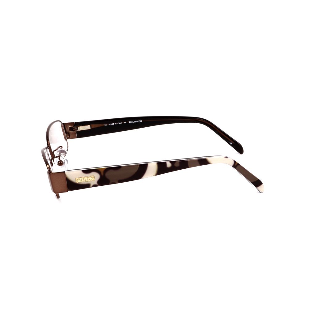 Emilio Pucci Brown Metal Frames by Emilio Pucci