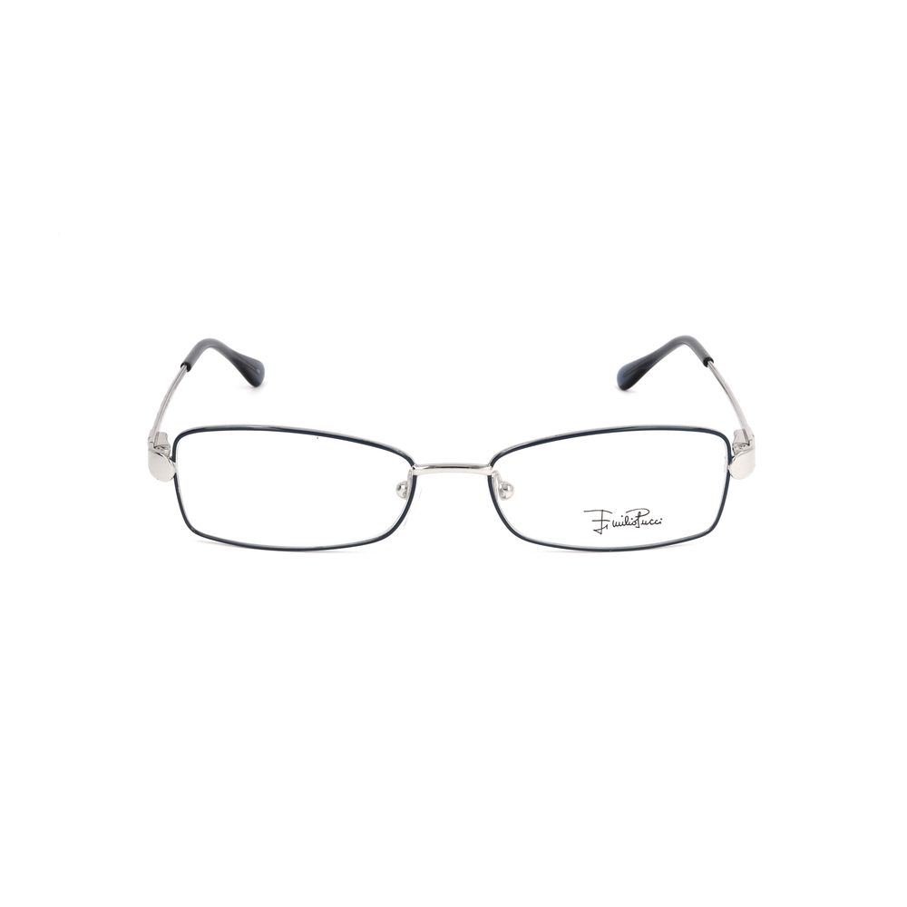 Emilio Pucci Silver Metal Frames by Emilio Pucci