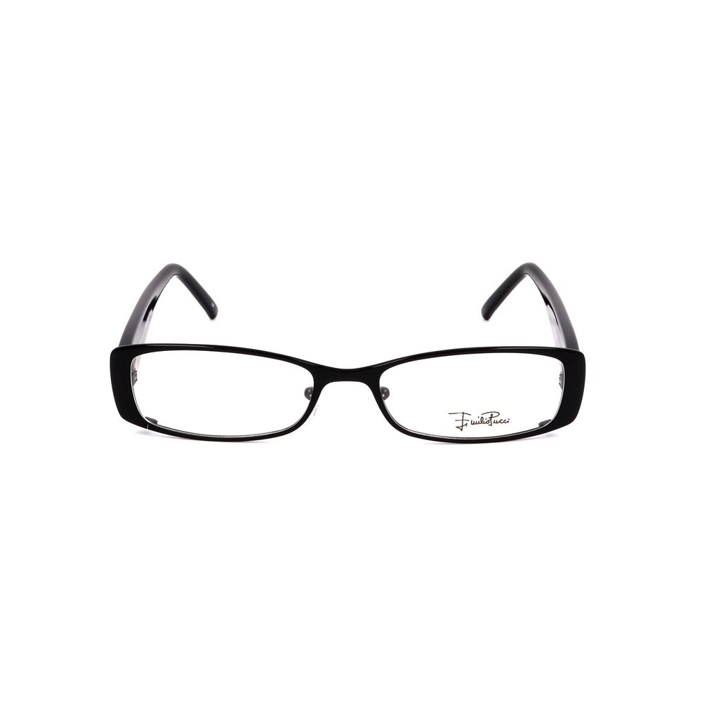 Emilio Pucci Black Metal Frames by Emilio Pucci