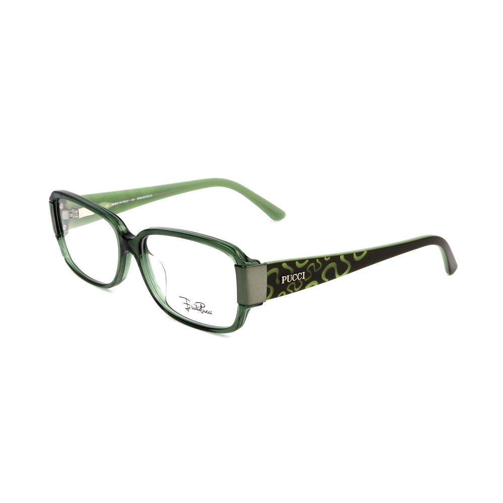 Emilio Pucci Olive Plastic Frames by Emilio Pucci