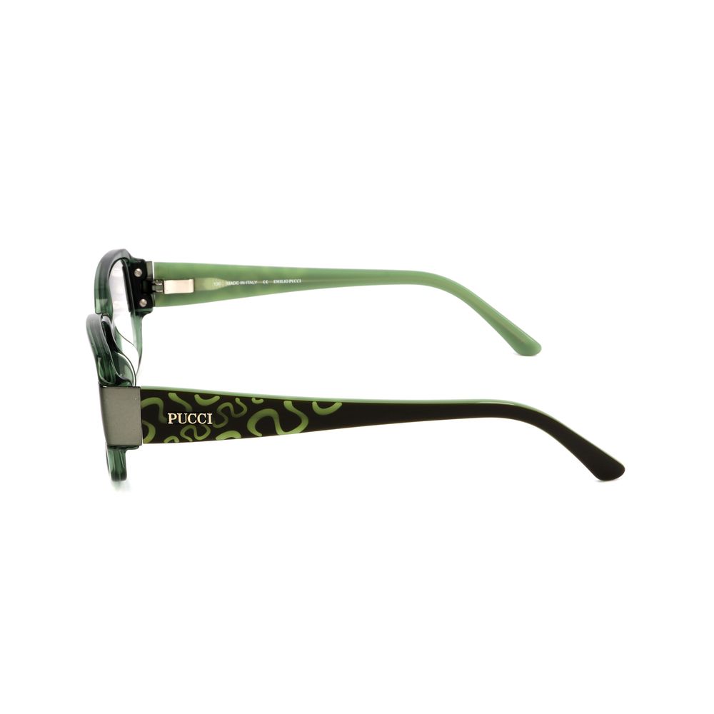 Emilio Pucci Olive Plastic Frames by Emilio Pucci