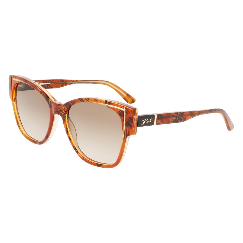 Karl Lagerfeld Orange Acetate Sunglasses by Karl Lagerfeld
