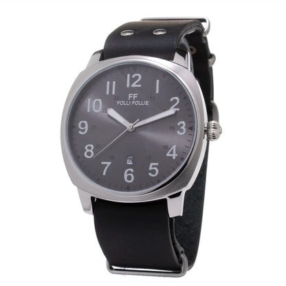 Montre Folli Follie en cuir noir