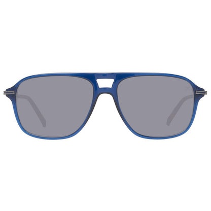 Lunettes de soleil Hackett en cuir de veau bleu