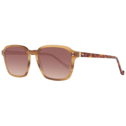 Lunettes de soleil Hackett en cuir de veau marron