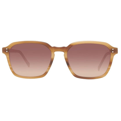 Lunettes de soleil Hackett en cuir de veau marron