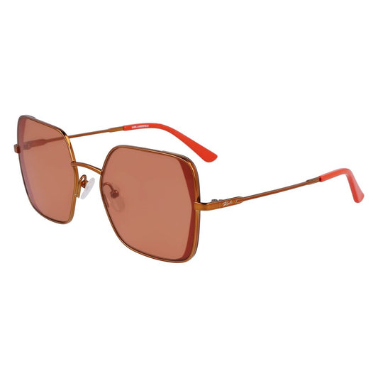 Karl Lagerfeld Orange Metal Sunglasses by Karl Lagerfeld