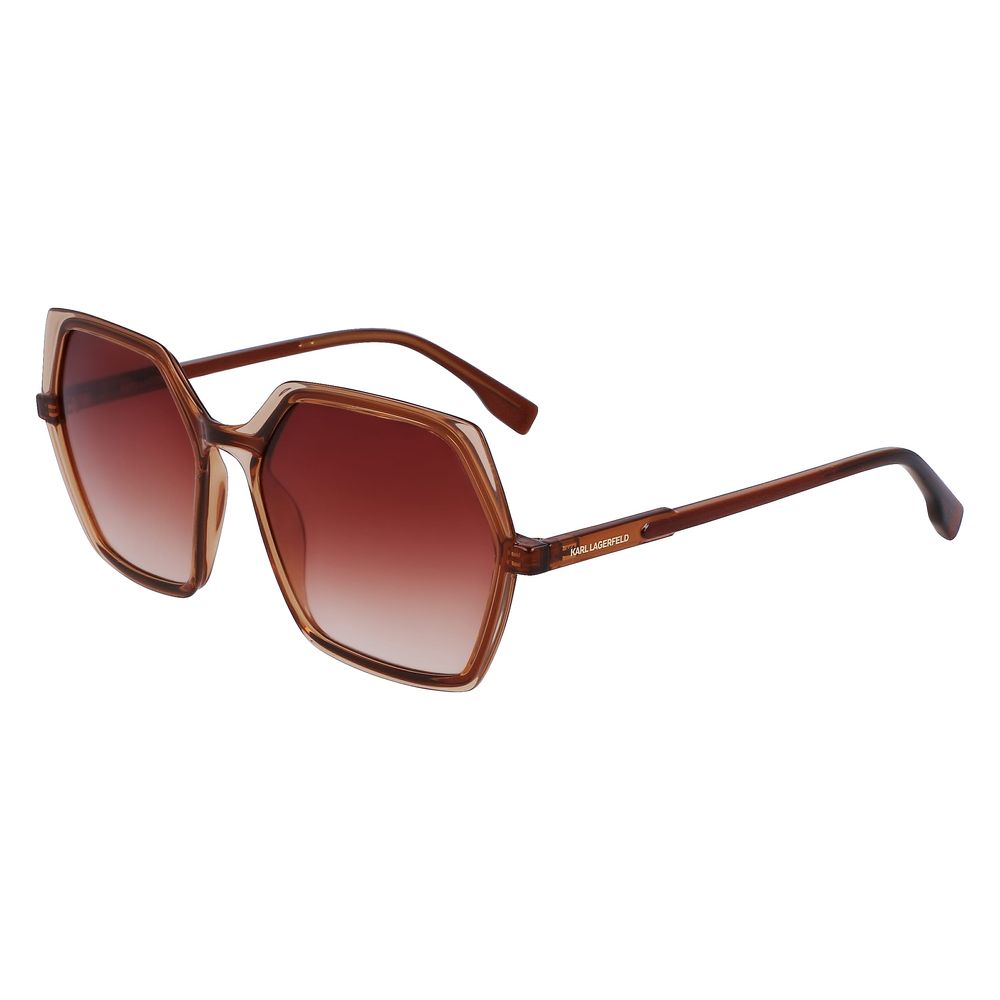 Karl Lagerfeld Brown Injected Sunglasses by Karl Lagerfeld