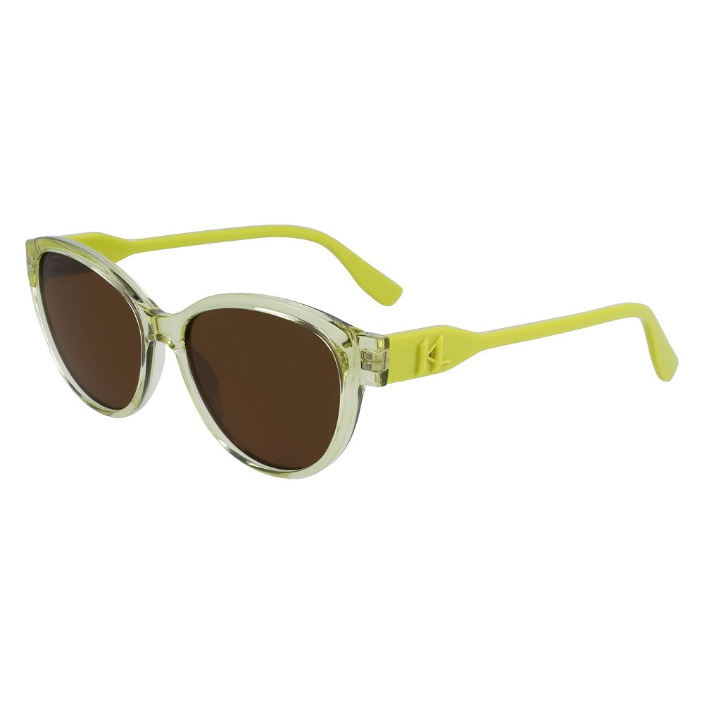 Karl Lagerfeld Yellow Injected Sunglasses by Karl Lagerfeld