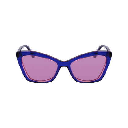 Karl Lagerfeld Blue Acetate Sunglasses by Karl Lagerfeld