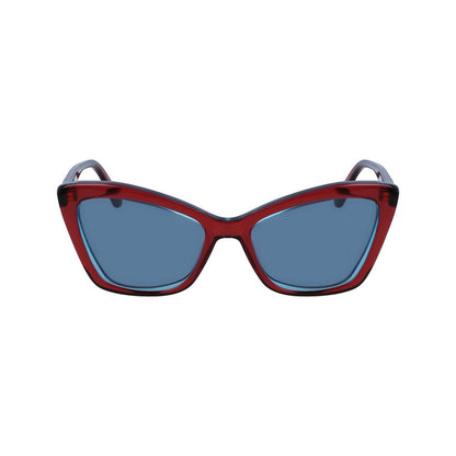 Karl Lagerfeld Red Acetate Sunglasses by Karl Lagerfeld