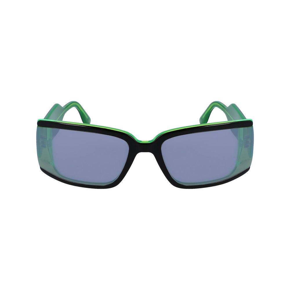 Lunettes de soleil Karl Lagerfeld en cuir de veau noir