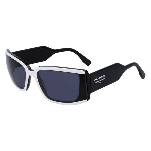 Lunettes de soleil Karl Lagerfeld en cuir de veau noir