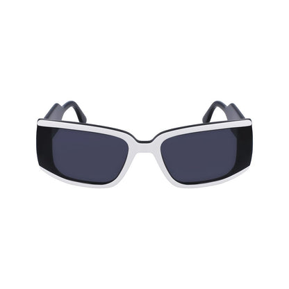 Lunettes de soleil Karl Lagerfeld en cuir de veau noir