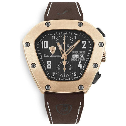 Montre Lamborghini en cuir noir