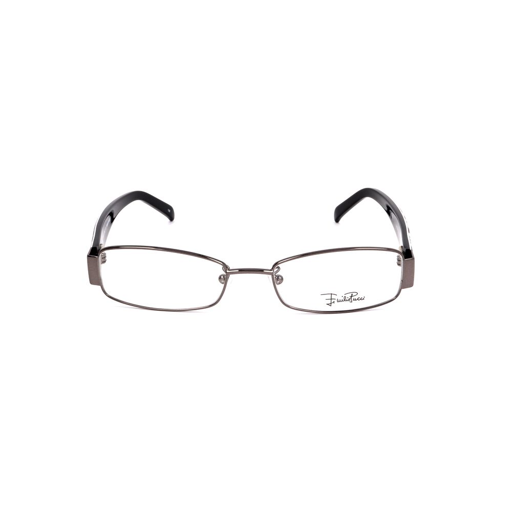 Emilio Pucci Gray Metal Frames by Emilio Pucci