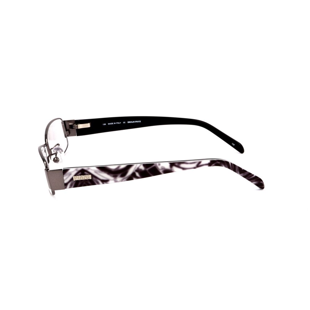 Emilio Pucci Gray Metal Frames by Emilio Pucci