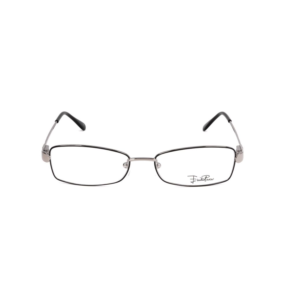 Emilio Pucci Gray Metal Frames by Emilio Pucci