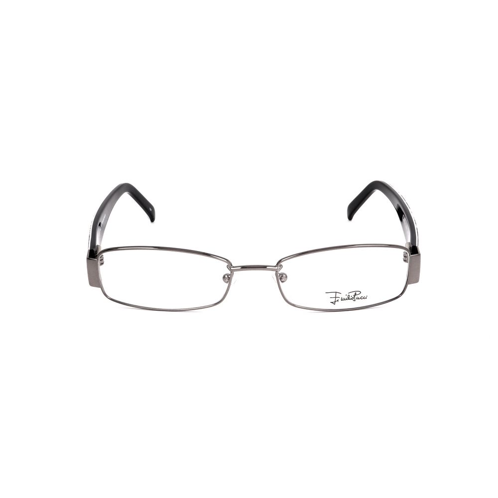 Emilio Pucci Gray Metal Frames by Emilio Pucci