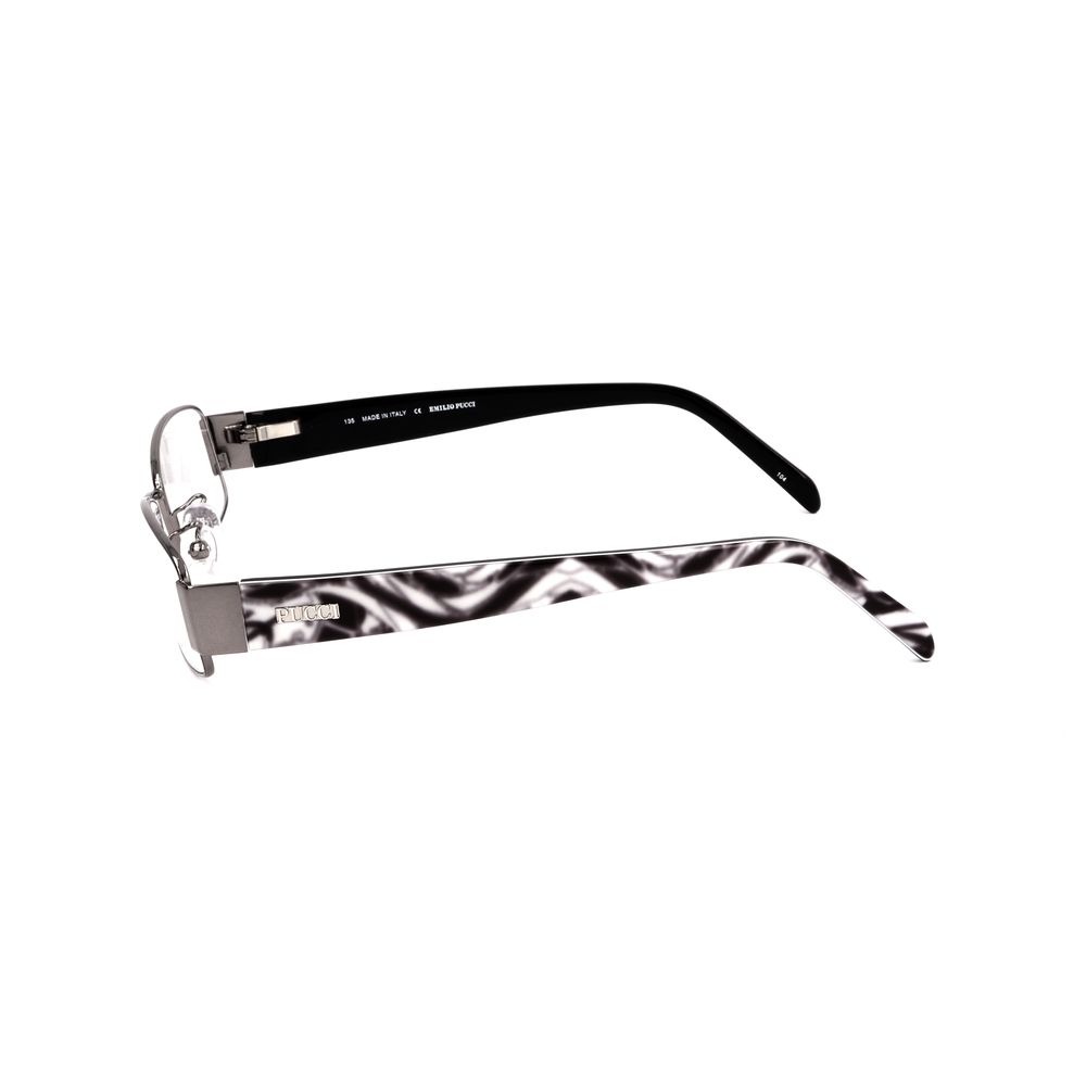 Emilio Pucci Gray Metal Frames by Emilio Pucci