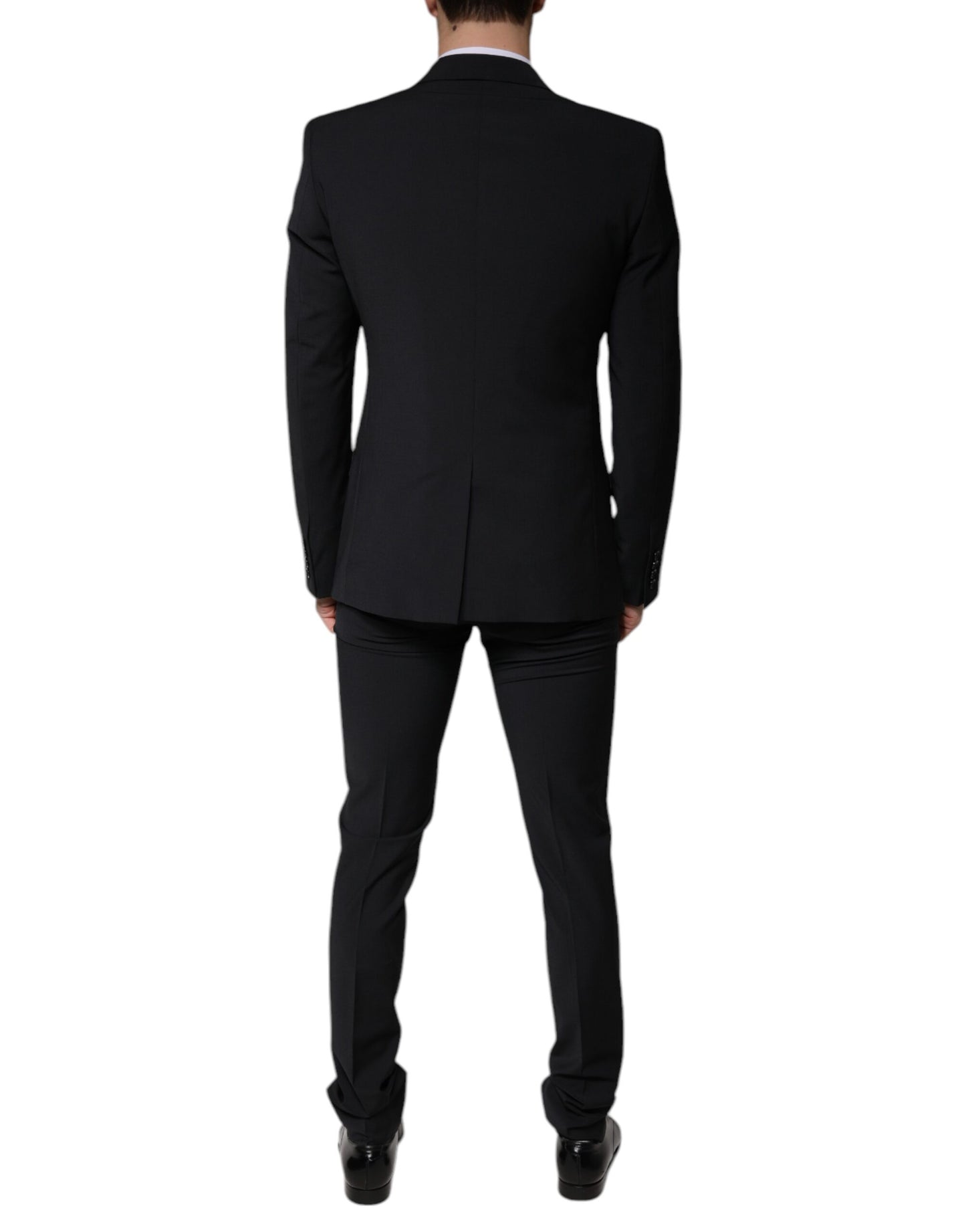 Dolce & Gabbana Black Wool 3 Piece Slim Fit Formal Men Suit by Dolce & Gabbana