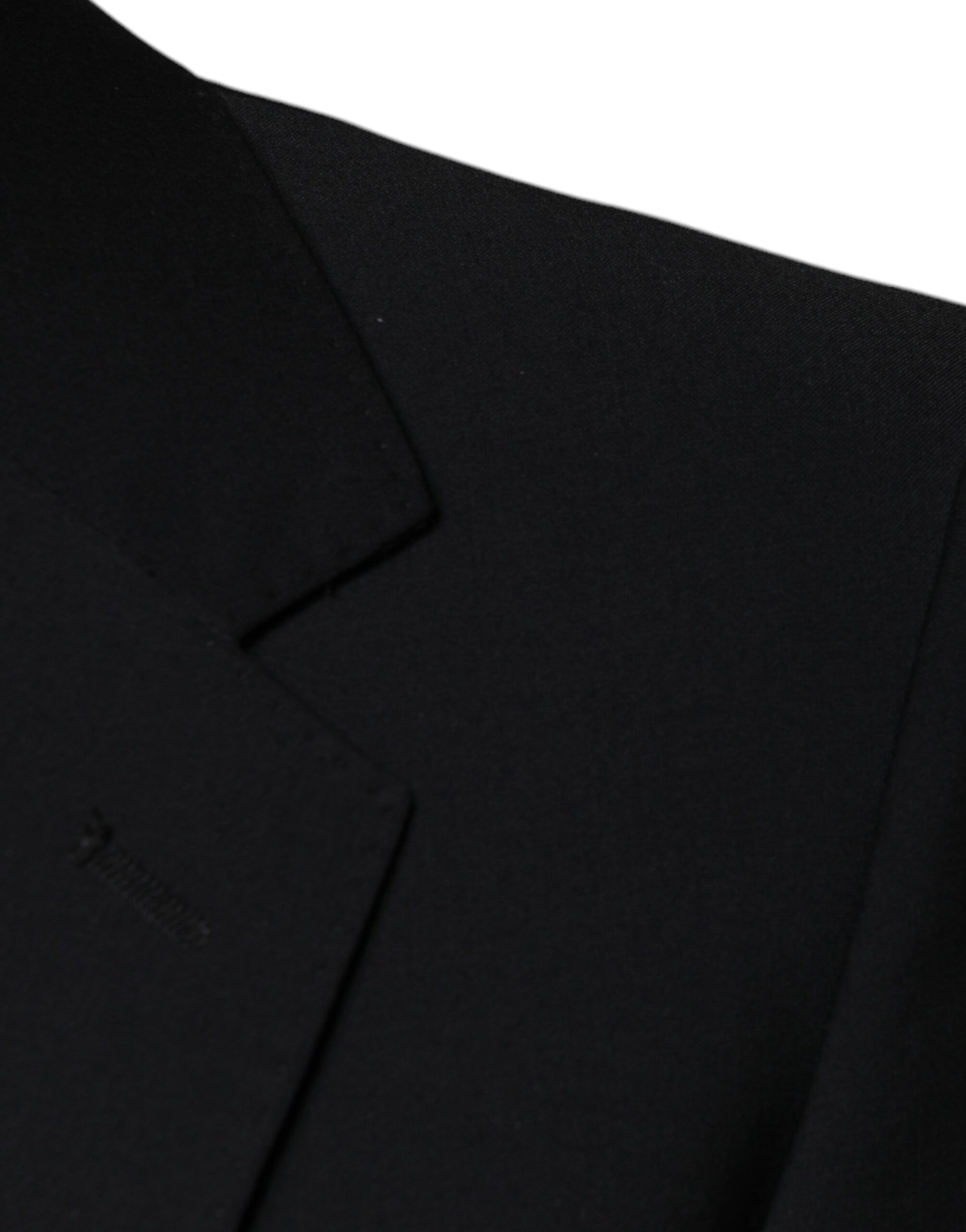 Dolce & Gabbana Black Wool 3 Piece Slim Fit Formal Men Suit by Dolce & Gabbana