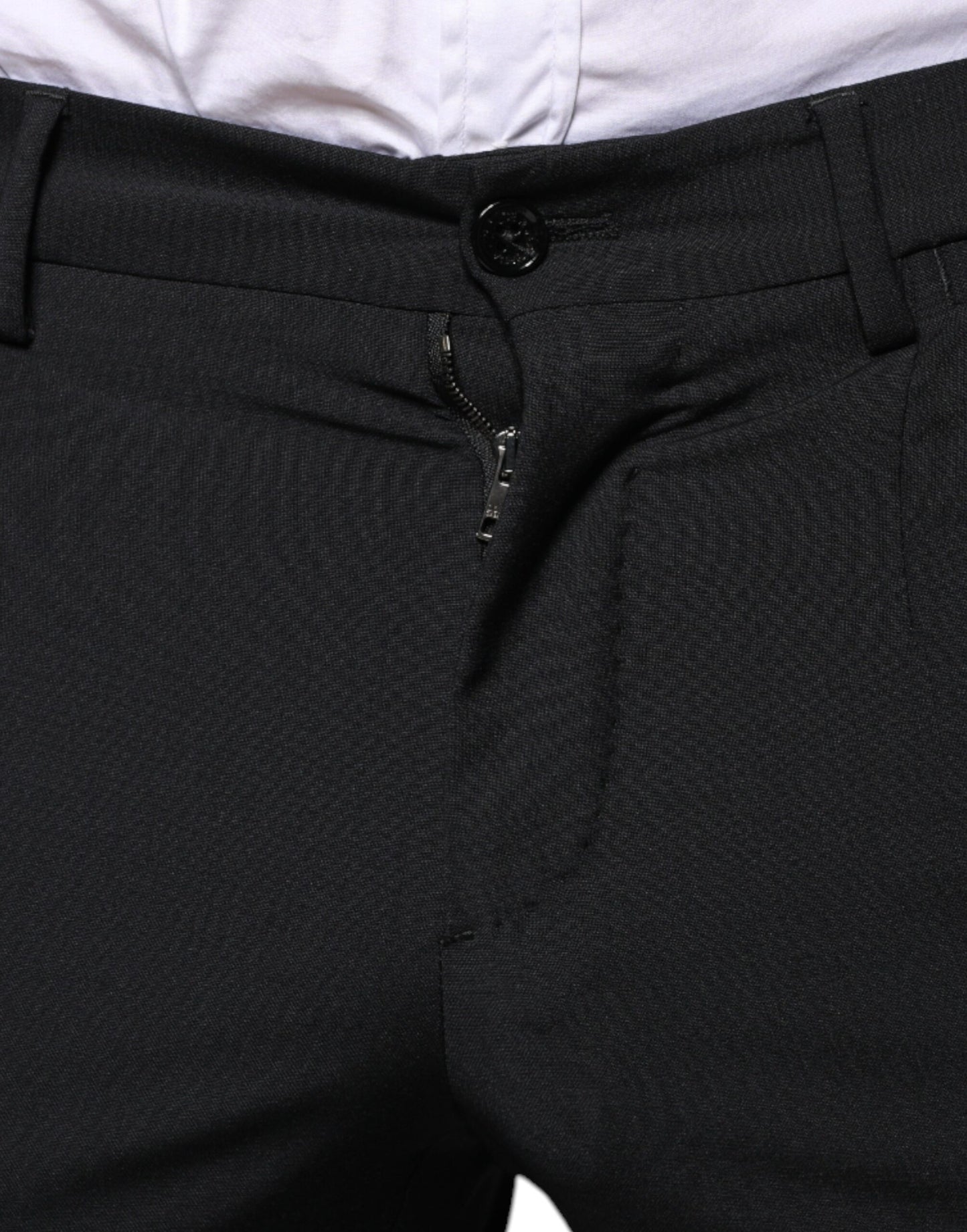 Dolce & Gabbana Black Wool 3 Piece Slim Fit Formal Men Suit by Dolce & Gabbana