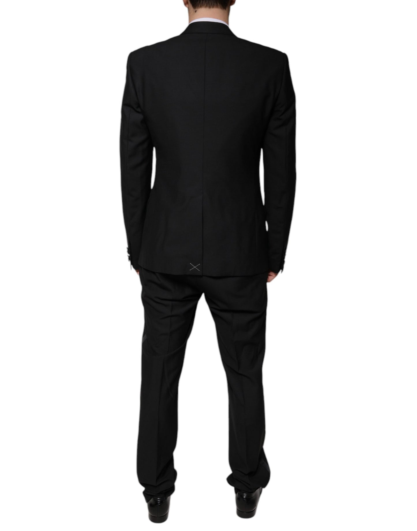 Dolce & Gabbana Black Wool 3 Piece Slim Fit Formal Suit by Dolce & Gabbana