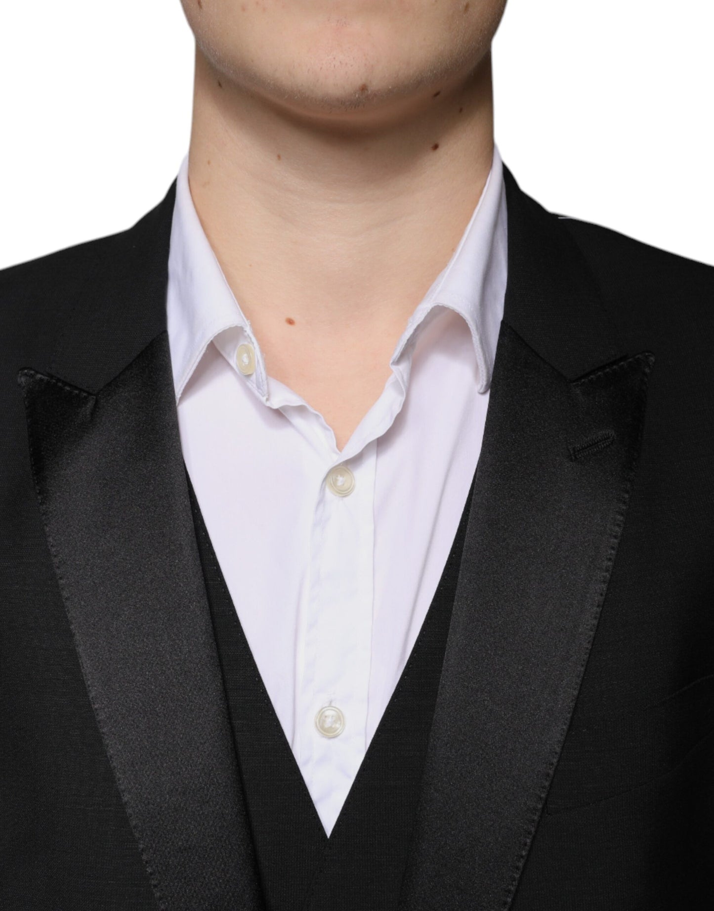 Dolce & Gabbana Black Wool 3 Piece Slim Fit Formal Suit by Dolce & Gabbana