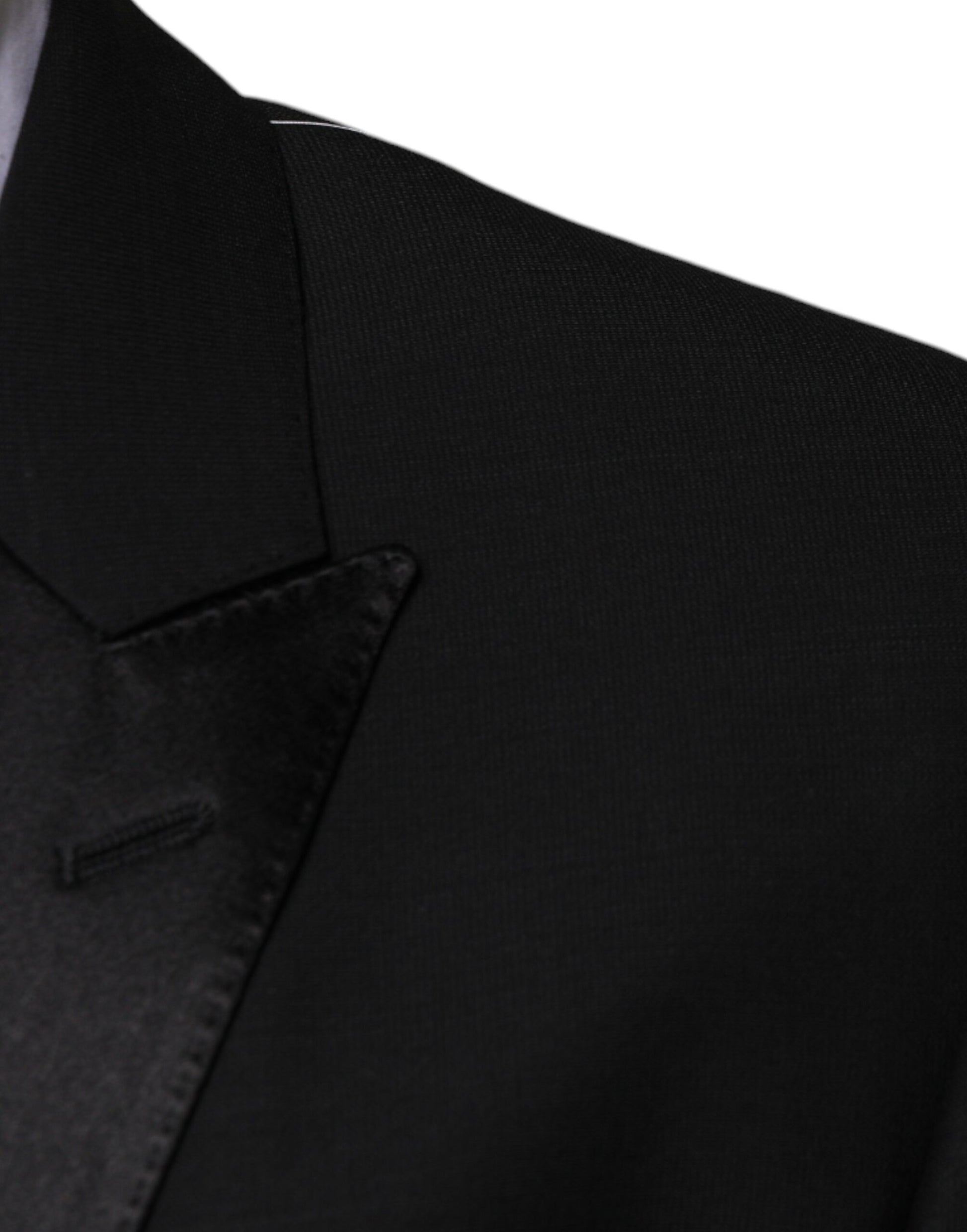 Dolce & Gabbana Black Wool 3 Piece Slim Fit Formal Suit by Dolce & Gabbana