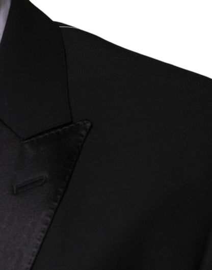 Dolce & Gabbana Black Wool 3 Piece Slim Fit Formal Suit by Dolce & Gabbana