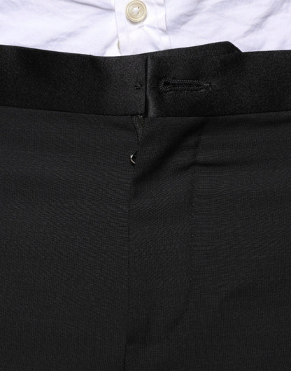 Dolce & Gabbana Black Wool 3 Piece Slim Fit Formal Suit by Dolce & Gabbana
