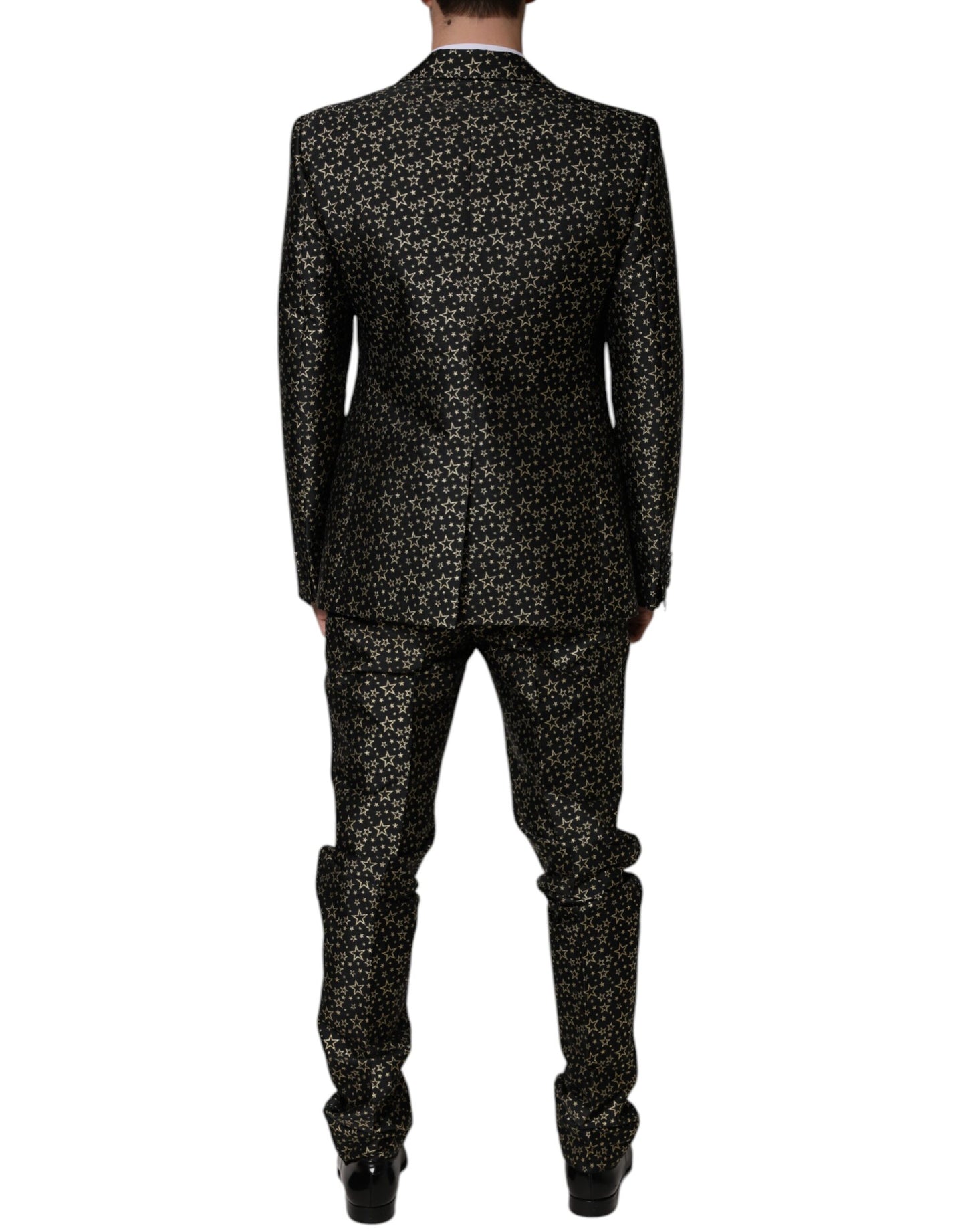 Dolce & Gabbana Black Stars Jacquard SICILIA 2 Piece Suit by Dolce & Gabbana