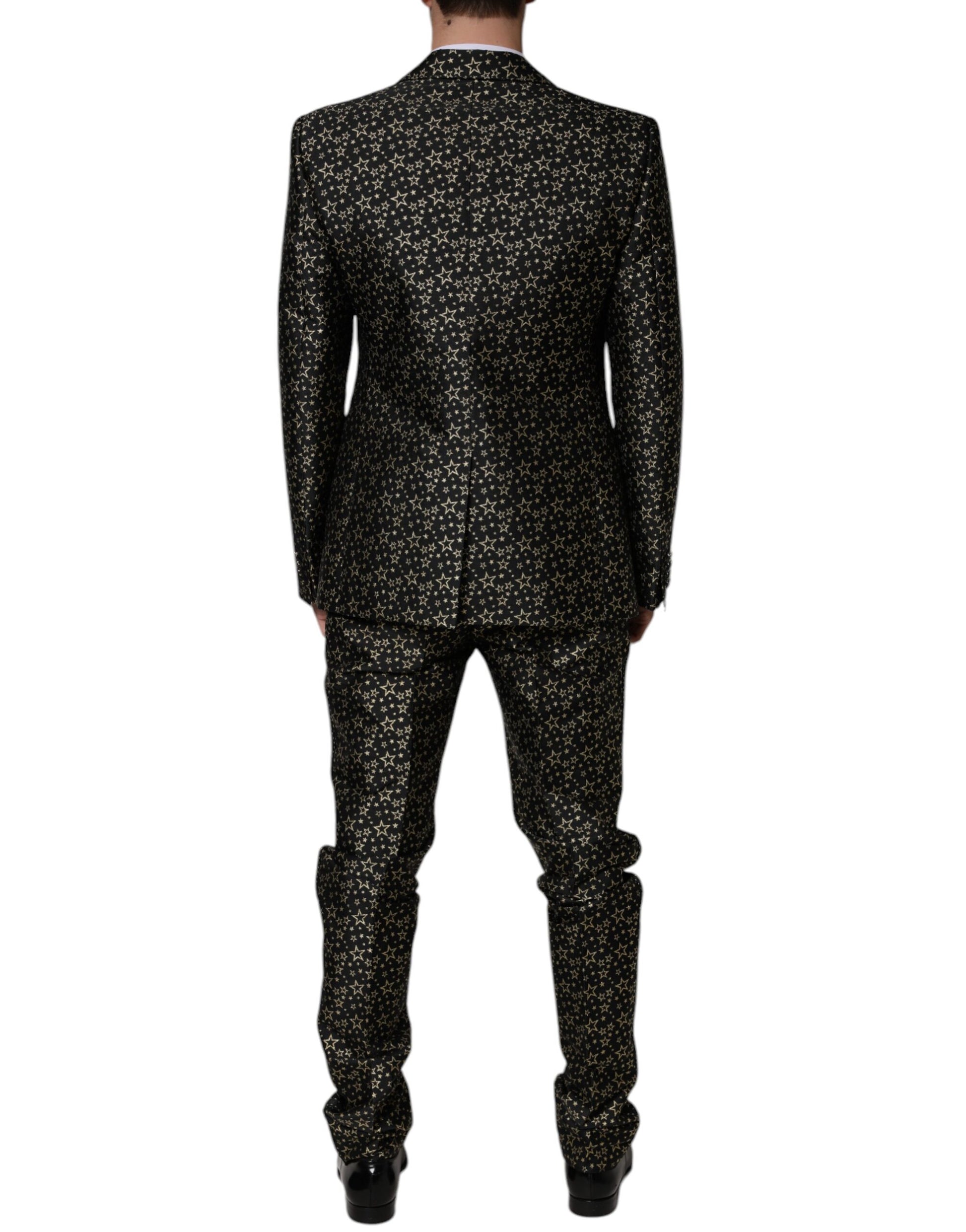 Dolce & Gabbana Black Stars Jacquard SICILIA 2 Piece Suit by Dolce & Gabbana