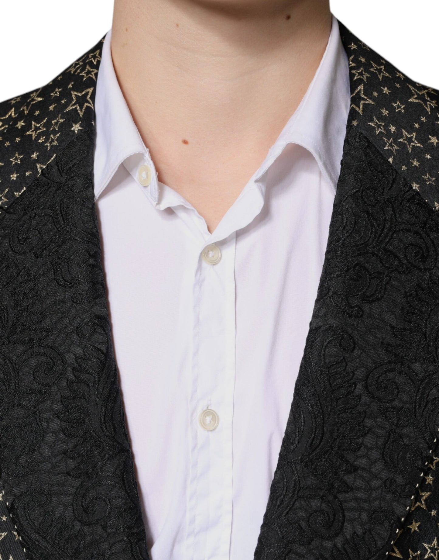 Dolce & Gabbana Black Stars Jacquard SICILIA 2 Piece Suit by Dolce & Gabbana
