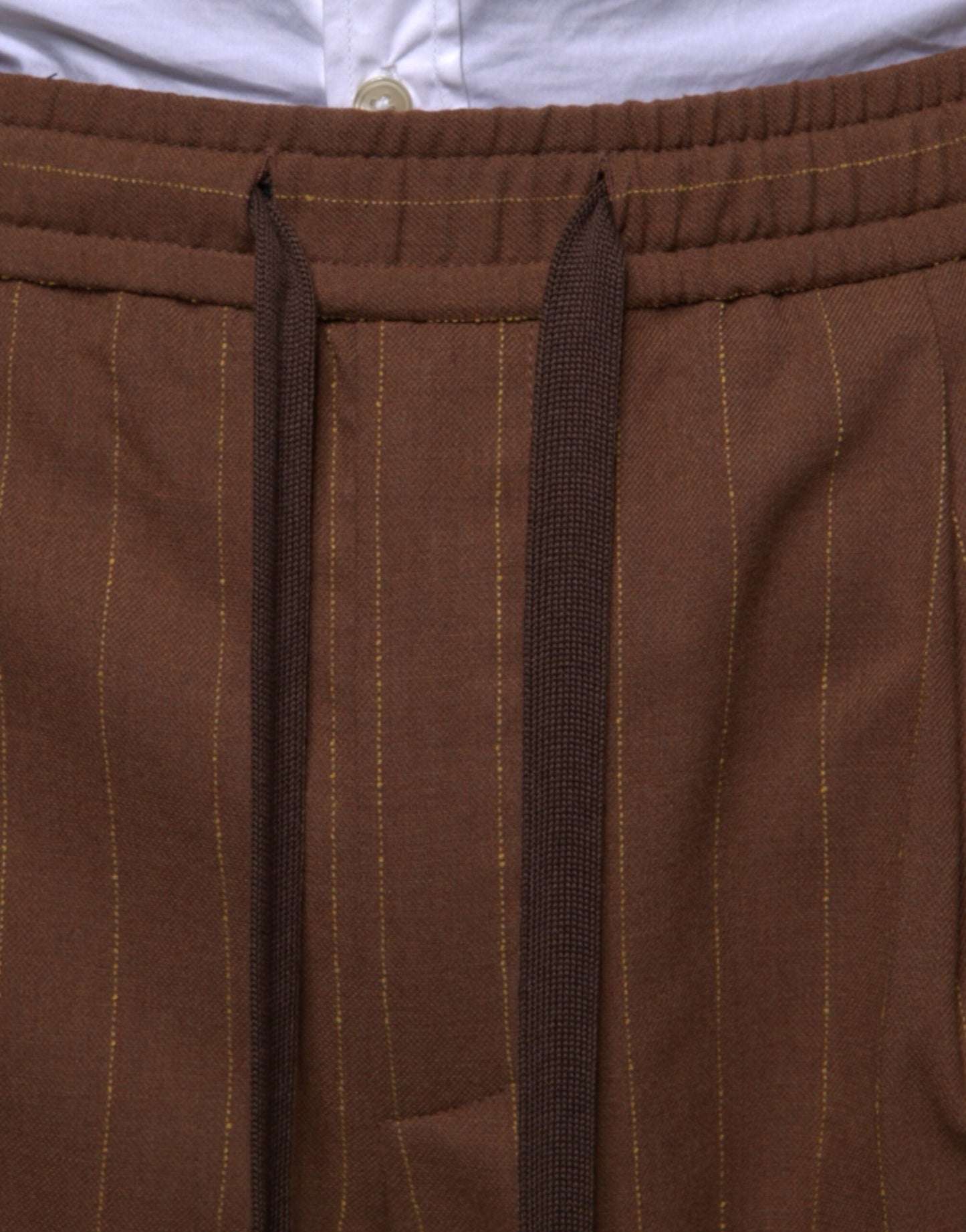 Dolce & Gabbana Brown Stripes Skinny Men Dress Pants by Dolce & Gabbana