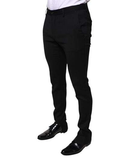 Dolce & Gabbana Black Wool Skinny Formal Dress Pants by Dolce & Gabbana