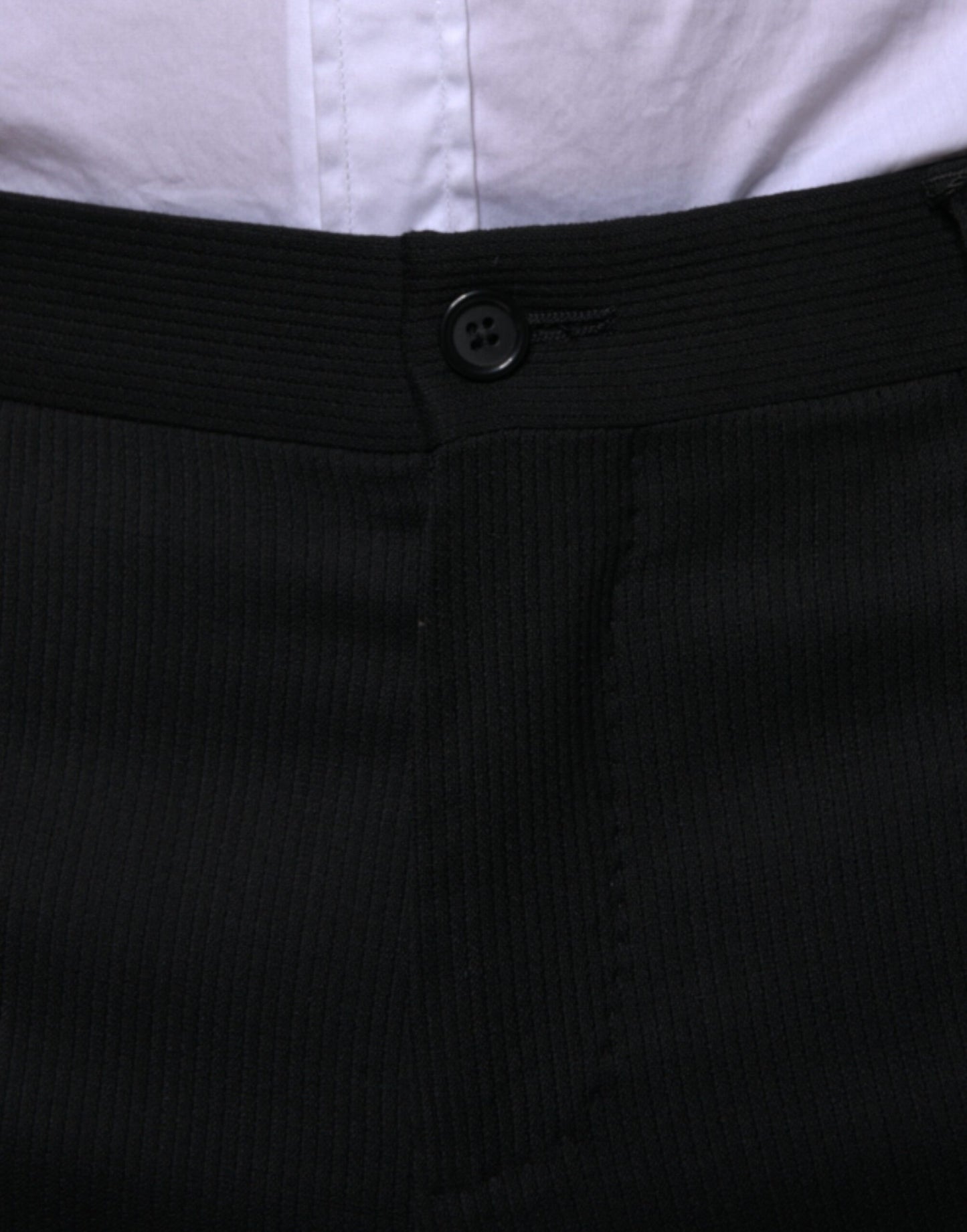 Dolce & Gabbana Black Wool Skinny Formal Dress Pants by Dolce & Gabbana