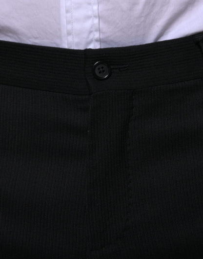 Dolce & Gabbana Black Wool Skinny Formal Dress Pants by Dolce & Gabbana