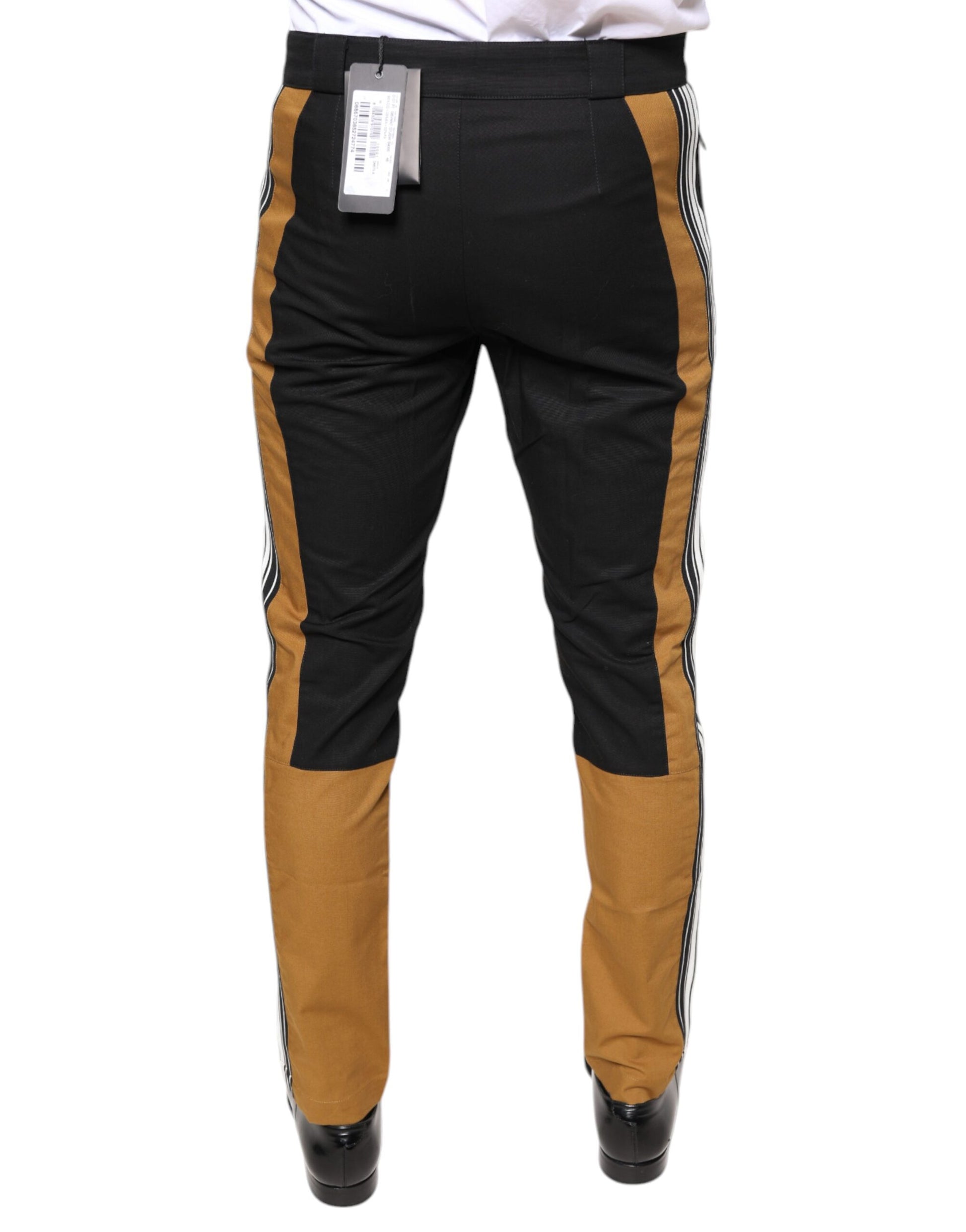 Dolce & Gabbana Multicolor Stripe Skinny Cotton Pants by Dolce & Gabbana