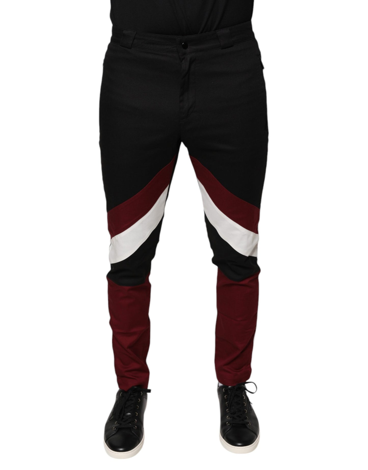 Dolce & Gabbana Multicolor Stripe Skinny Cotton Pants by Dolce & Gabbana