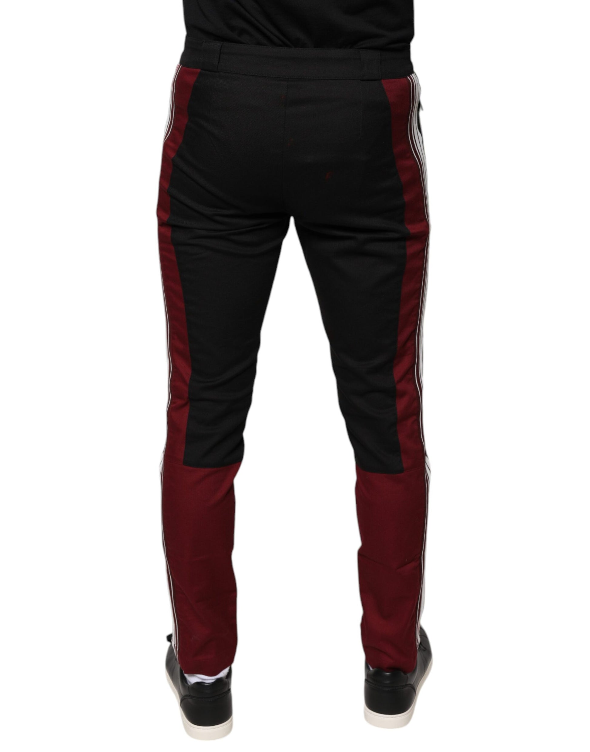 Dolce & Gabbana Multicolor Stripe Skinny Cotton Pants by Dolce & Gabbana